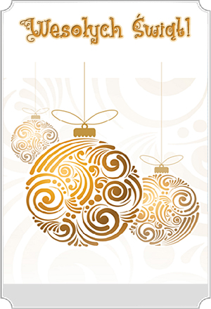 Karta upominkowa - bombki